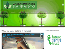 Tablet Screenshot of greenbusinessbarbados.com